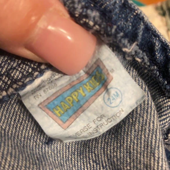 Happy Kids Soft Denim Overalls Size 24 Months - Picture 8 of 8